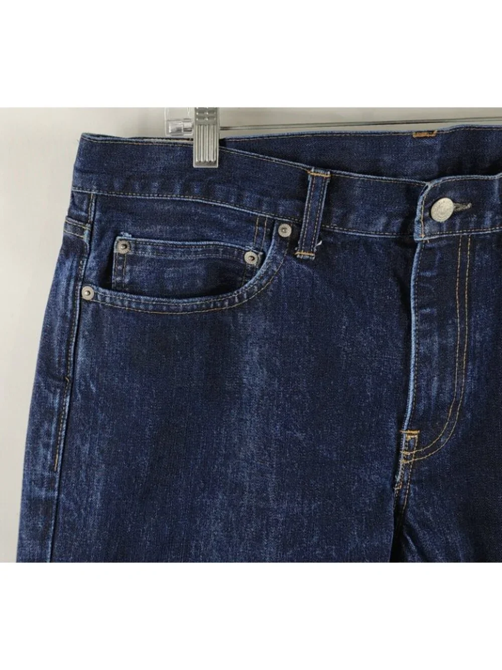 J Crew Jeans Men 36x31 484 Blue Slim Straight Leg Denim